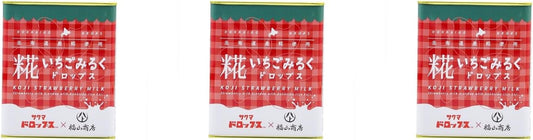 福‌山醸造 糀 いちごみるく ドロップス 77g×3個 飴 キャンディ 苺 糀 お菓子 デザート おやつ