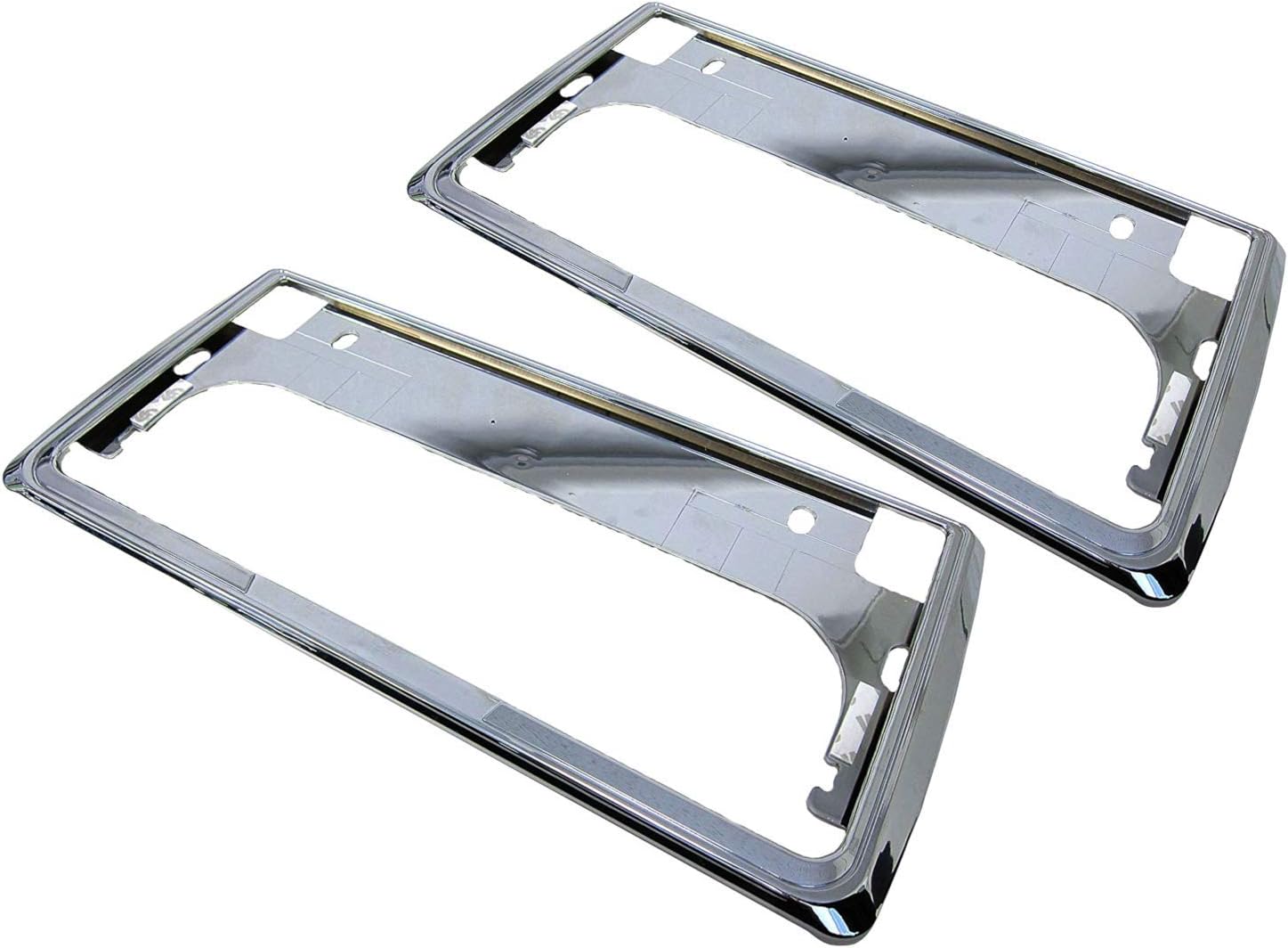 [Compatible with new standards] Toyota Prius License Frame Front and Rear 2 Piece Set Silver Plated