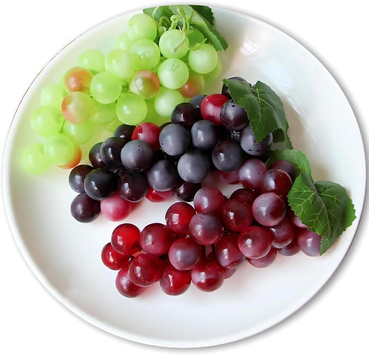 COLORBIRD Food Sample, Grapes, 3 Types, Pretend Play Kitchen, Companion, Flower