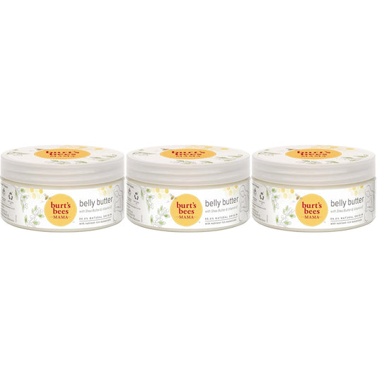 Crema Burt's Bees Mama Belly Butter para marcas de estiramiento durante el embarazo, masajea el cuerpo y reduce la apariencia de cicatrices, cuidado prenatal y postnatal de la piel del vientre