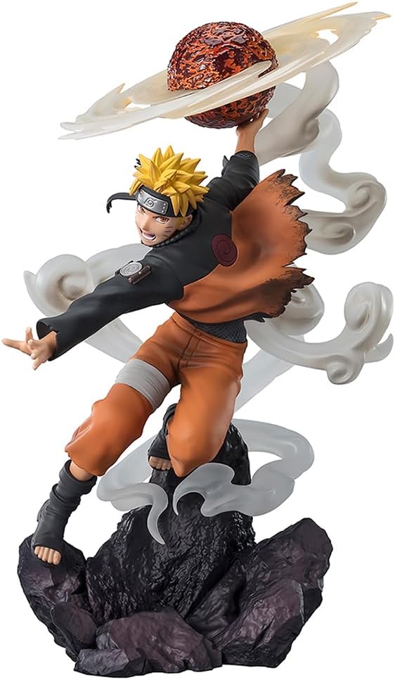 Figuarts Zero Naruto Shippuden (Super Fierce Battle), Naruto Uzumaki - Senpo & Fukai Shuriken, Approx. 9.4 inches (240 mm), PVC & ABS, Painted Finished Figure