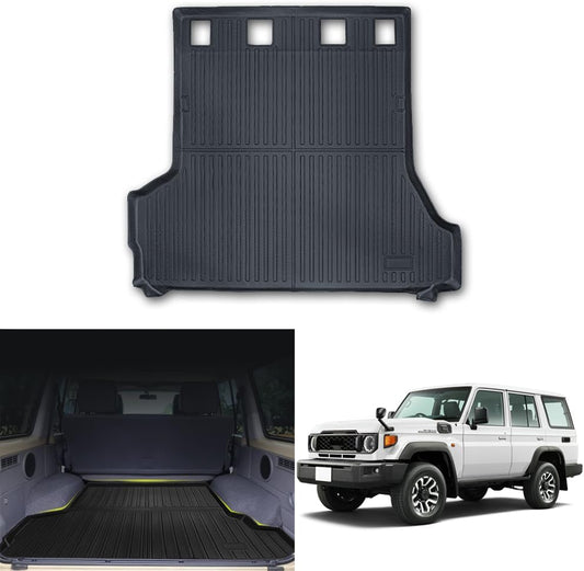 Car Luggage Mat, Foldable, Toyota Land Cruiser 70 Series, GDJ Series (November 2023 - Present), Designed for Vehicles, Trunk Door, Trunk Mat, Luggage Cover, Waterproof, Scratch-Resistant,