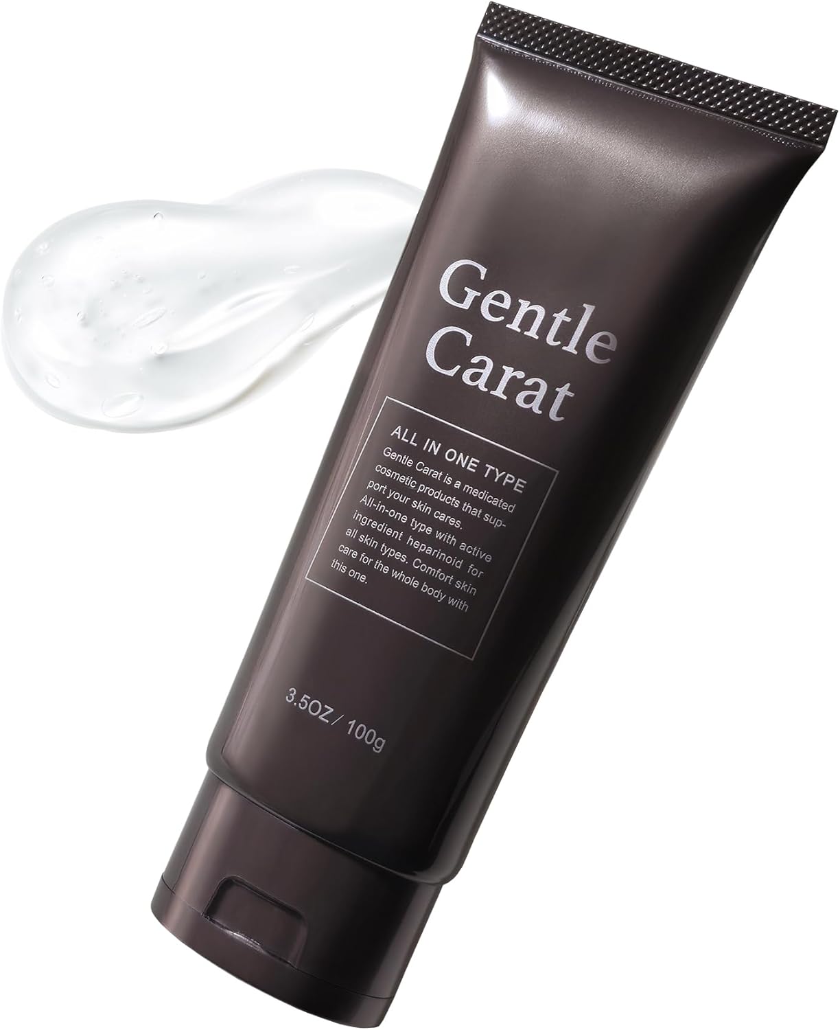 Men’s All-in-One Quasi-Drug Gel, Heparine, Acne, Moisturizing, Dryness, Sensitive Skin, 6 Free Ingredients, 3.5 oz (100 g), Large Capacity, Gentle Carat, 1 Piece