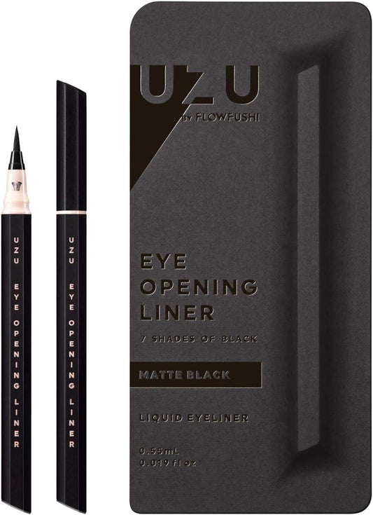 UZU BY FLOWFUSHI Seven Shades of Black [Matte Black] Liquid Eyeliner Hot Water Off Hypoallergenic