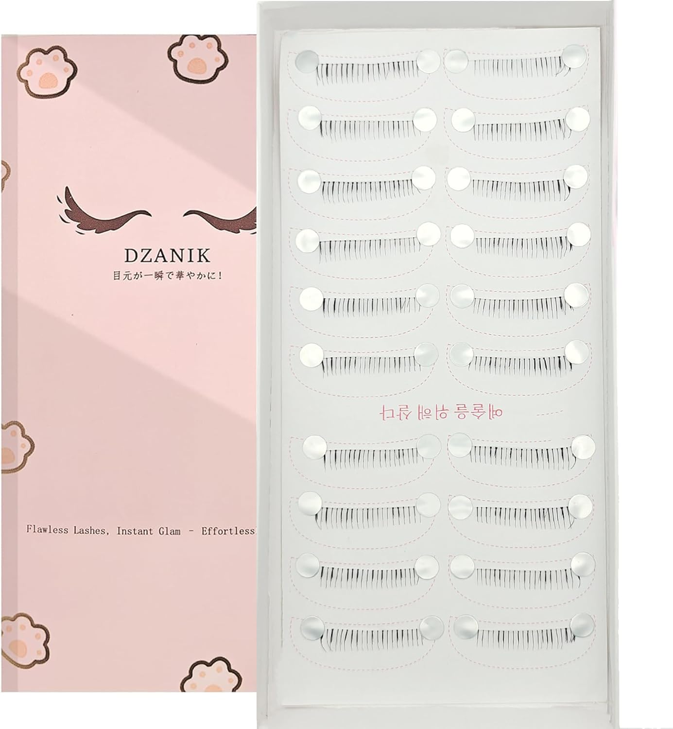 Lower Eyelashes, 10 Pairs of Eyelashes, Popular, Transparent Axis, Lower Eyelashes, Natural Lower Eyelashes