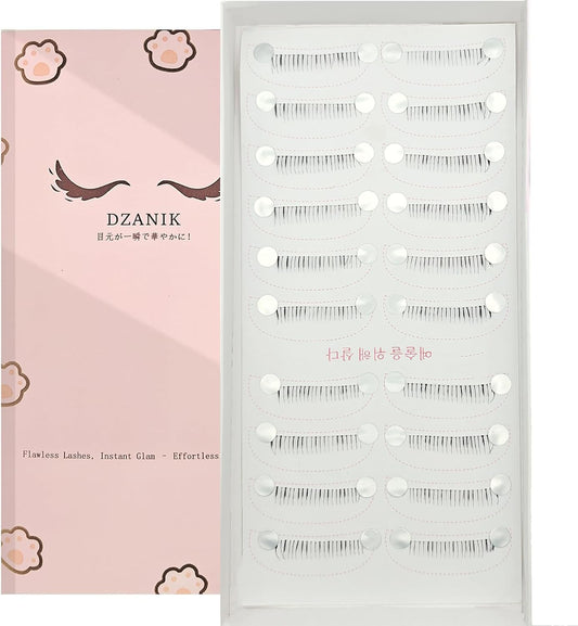 Lower Eyelashes, 10 Pairs of Eyelashes, Popular, Transparent Axis, Lower Eyelashes, Natural Lower Eyelashes
