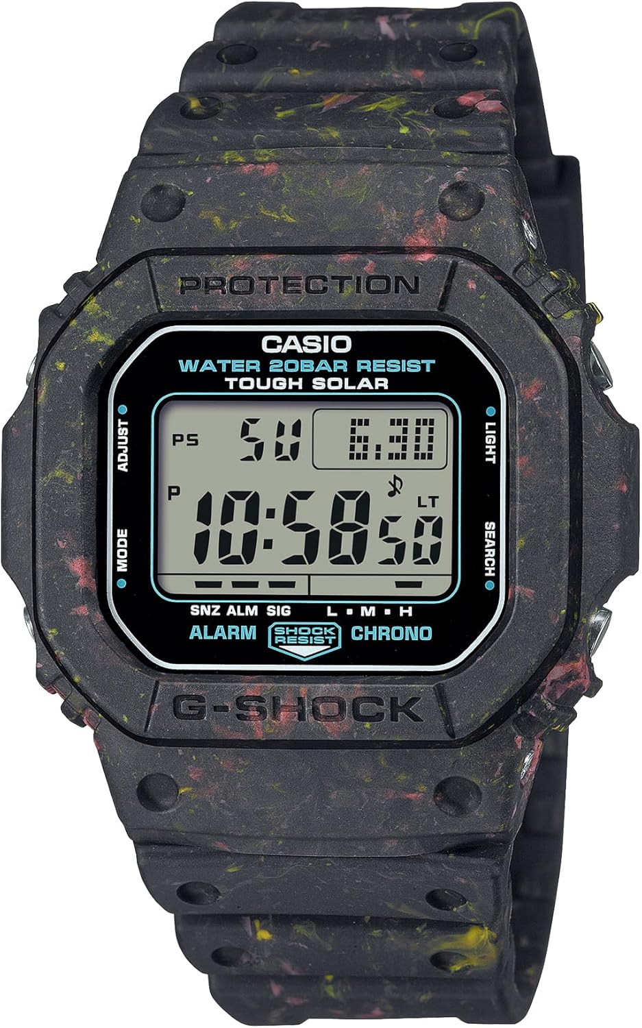 Casio G-5600 Tough Solar Wristwatch, Limited Model: Recycled waste resin