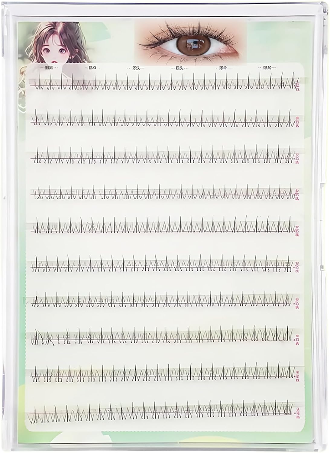 Adhesive Free 3D False Eyelashes (4 Types of Mixed Products, 200 Bundles in Total) Natural Bunch, No Glue Necessary, For Parts, Daily Makeup Compatible, 1 Second Matsueku, For Beginners, Lightweight