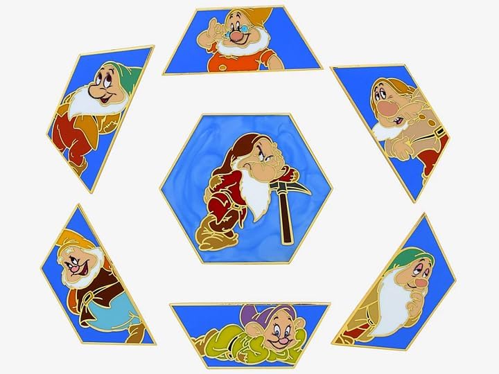 Pins de esmalte de caja ciega de siete enanos de Disney de Loungefly [UN PIN AL AZAR]