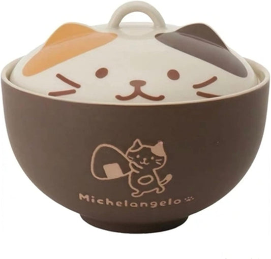 Tableware, Udon, Buckwheat Ceramic Rice Bowl, Instant Noodle Bowl, Soup Bowl, Home, Restaurant, Ramen, Commercial Use (Color : Brown, Size: One Size)
