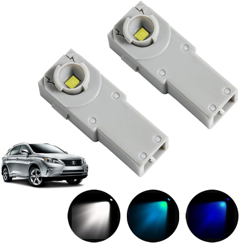 LIKENNY Genuine Replacement LED Inner Lamp, Set of 2, Footlamp, SMD-LED, 3 Chips, Car Light, Foot Light, Room Lamp, Glove Box, Console Illumination, Glove Box, Compatible with Many Toyota, Universal