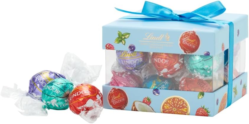 White Day Lindor Classic Gift Box 12 Pack with Small Shopping Bag