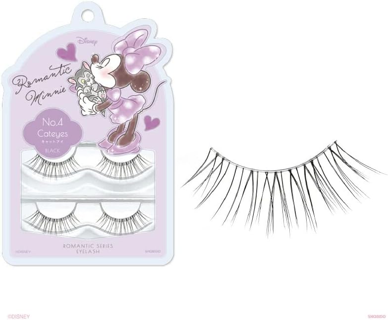 Disney DN13363 Romantic Series Eyelash Minnie [No.4 Cat Eye Black] 2 Pairs 4 Pieces