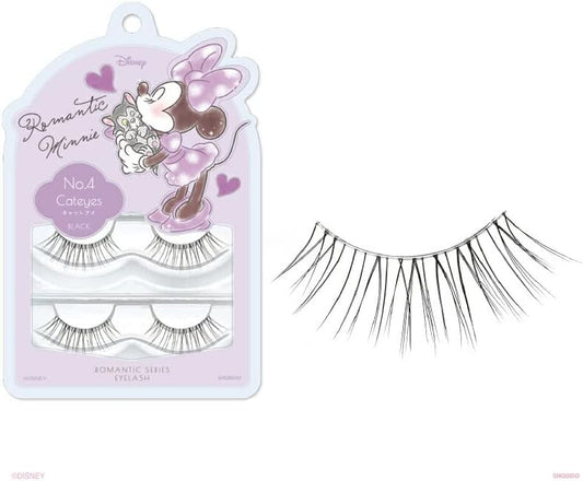 Disney DN13363 Romantic Series Eyelash Minnie [No.4 Cat Eye Black] 2 Pairs 4 Pieces