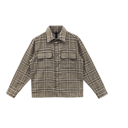 CHROME HEARTS 'BROWN OAT' WORK FLANNEL SHIRT