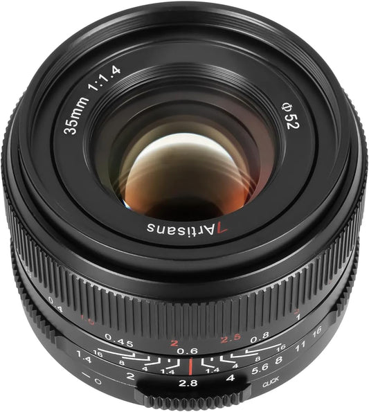 7artisans 35mm F1.4 III RF Mount Canon RF Compatible Lens Monofocal Lens Replacement Lens Large Diameter Full Size Black Shichikoujo
