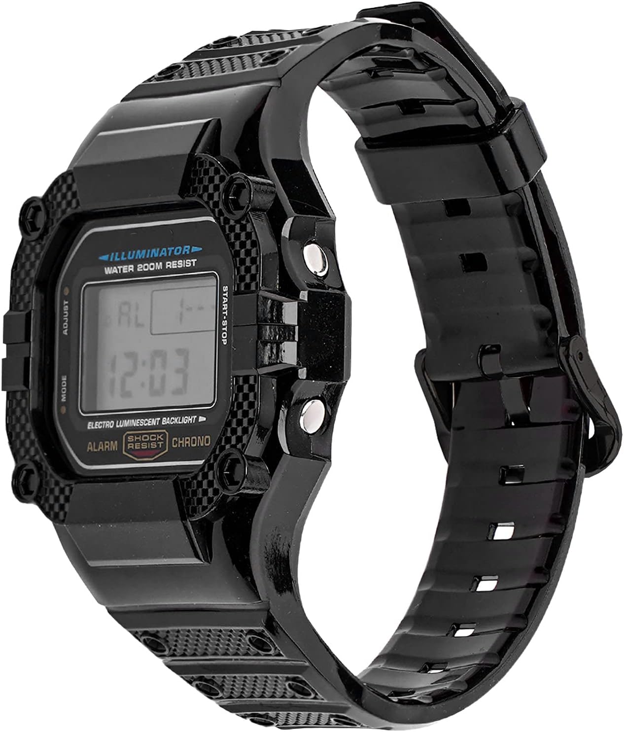 Compatible G-Shock Bands, Premium TPU Resin, 13 Colors, Clear, Durable, Compatible with Casio Band Straps, DW-5000, GW-M5610, M5630, GLX-5600 and Other Models