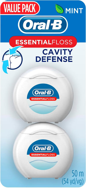 Oral-B EssentialFloss Cavity Defense - Hilo dental (50 M, 2 unidades)