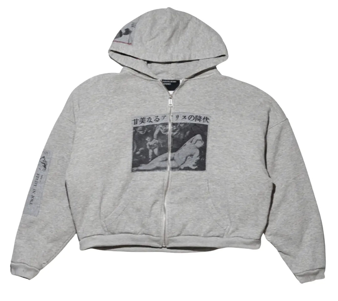 ENFANTS RICHES DÉPRIMÉS 'ASSEMBLAGE' THERMAL ZIP UP HOODIE