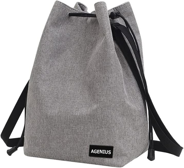 KOOLRIVER Camera Case for Nikon Z fc/Z SLR Camera Bag Drawstring Men's Shoulder Bag Simple Casual Handbag SLR Camera Case Shoulder Bag SLR Girl Cute Boys Unisex Cool Fashionable (Light Gray)