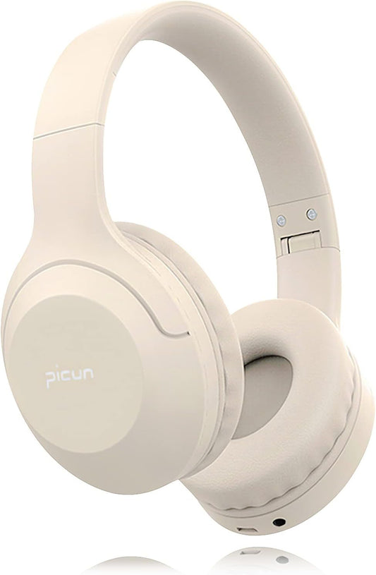 Headphones, Over-ear Headphones Upgraded Version Bluetooth V5.3 HiFi Stereo Closed-back Heavy Bass No Delay Lightweight Foldable 40mm HD Driver Unit 50H Playback/Talk Time Noise Cancelling Foldable