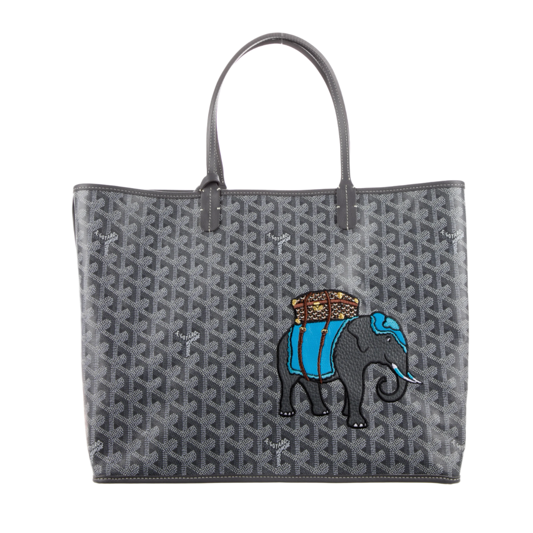 GOYARD 'REVERSIBLE SPECIAL EMBROIDERED ELEPHANT' ANJOU PM BAG