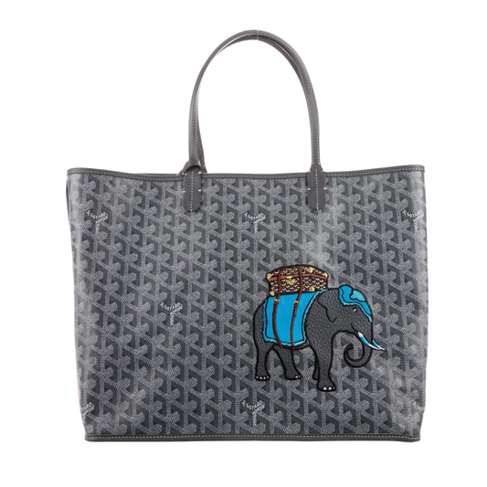 GOYARD 'REVERSIBLE SPECIAL EMBROIDERED ELEPHANT' ANJOU PM BAG