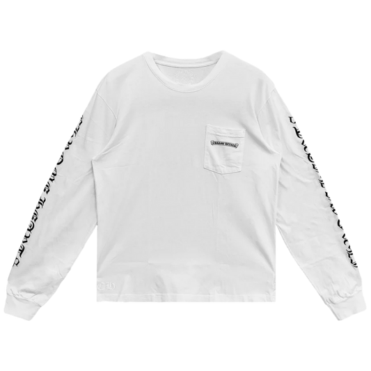 CHROME HEARTS 'SCROLL LOGO' POCKET LONGSLEEVE TEE