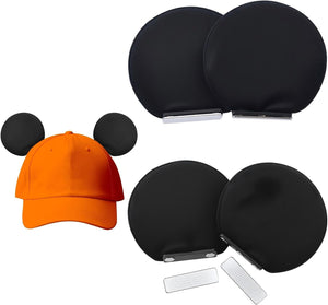 ZIYIZE 4 orejas de ratón magnéticas para sombreros, orejeras magnéticas extraíbles para gorra