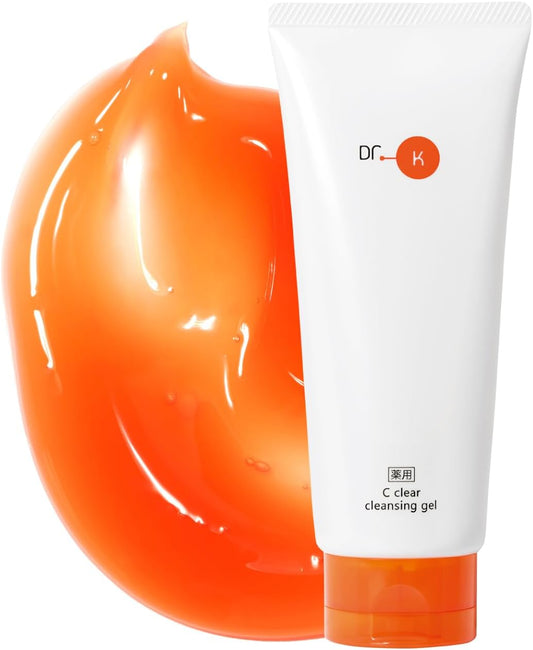 Dr. K Medicinal C Clear Cleansing Gel (Quasi-Drug) (Makeup Removal), Vitamin C Derivative, Pores, W Face Wash Not Required, Eyelash Exfoliating Cleansing