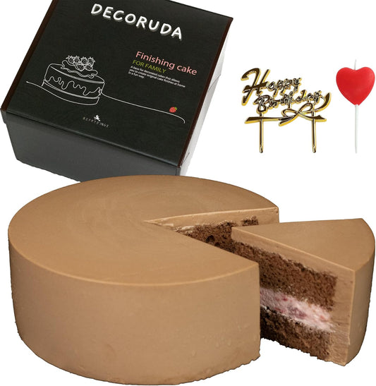 Magical Pastry Shop Solssier Birthday Cake, Chocolate No. 4, Diameter 5.3 inches (13.5 cm), Service for 2 to 4 People, 10.1 oz (285 g), Birthday Decoration, Sweets, Gift, Strawberry, Handmade