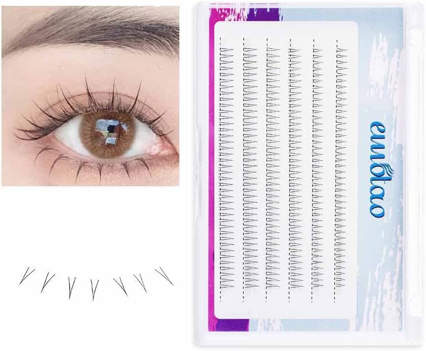 Partial False Eyelashes Under Natural Eyelashes for Point False Eyelashes, For Beginners, False Eyelashes Bundle, Home Self Pine Extensions, Large Capacity (V-Shaped Lower False Eyelashes, 0.2 - 0.3