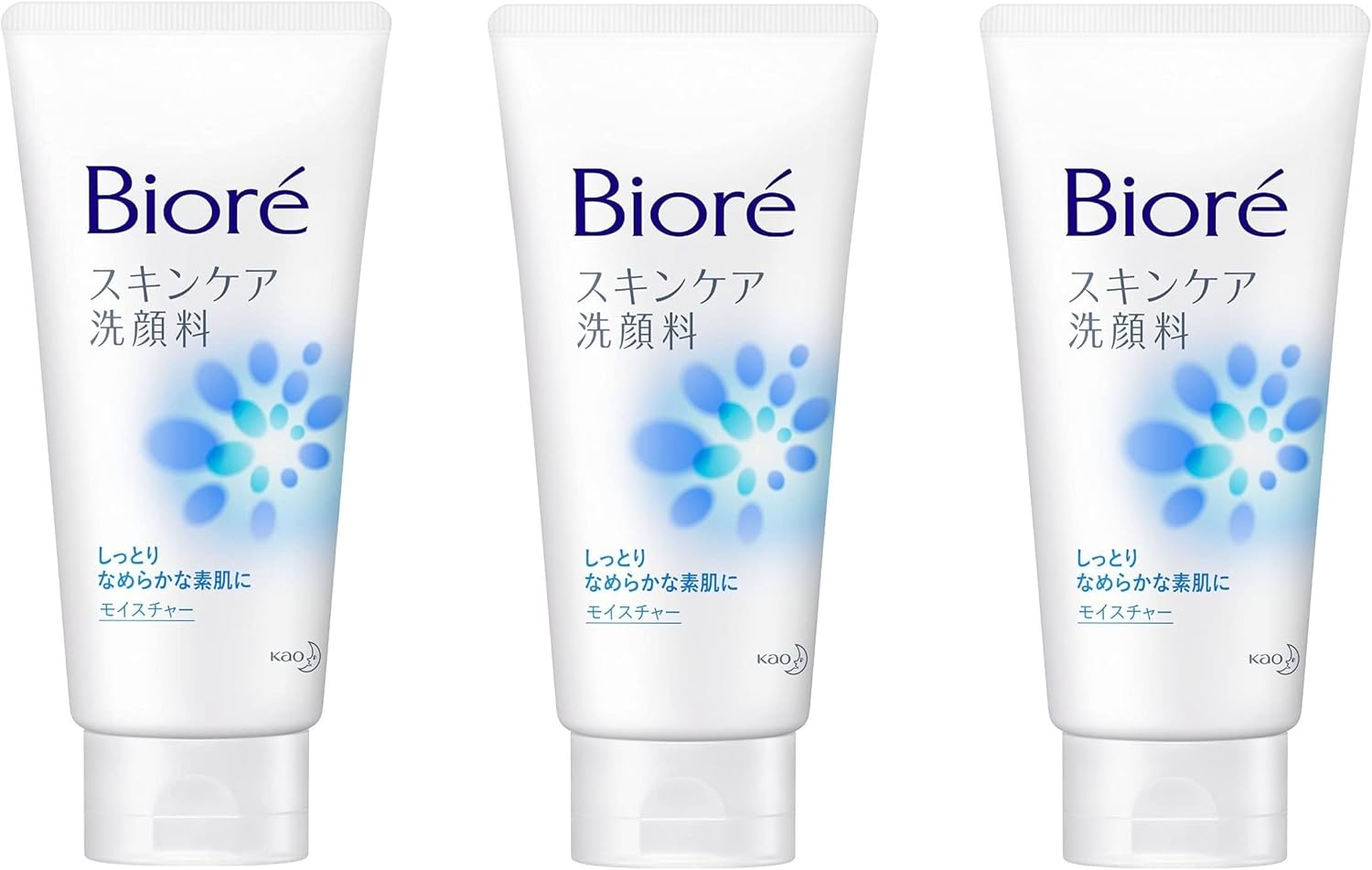 Biore Skin Care Facial Cleanser, Moisture 4.6 oz (130 g), Set of 3, 4.6 oz (130 g) x 3