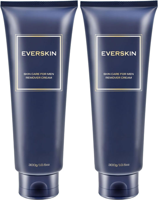 EVERSKIN Hair Removal Cream for Men, VIO Compatible, 10.6 oz (300 g) (Charcoal Blended), Gift, Present, Quasi Drug, Made in Japan, Set of 2