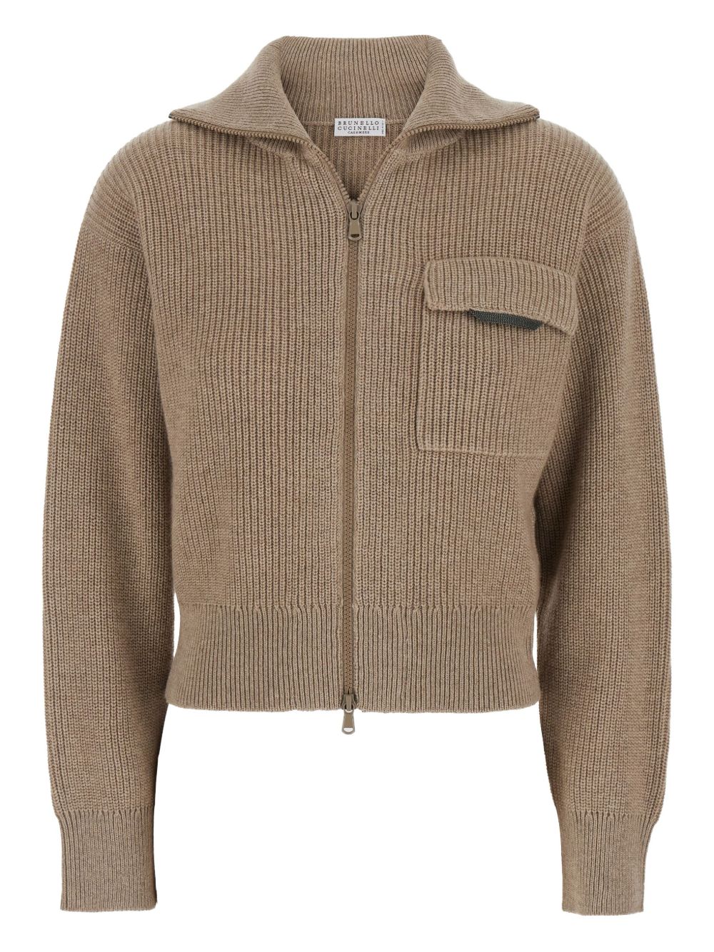Brunello Cucinelli Cashmere Zipped Cardigan - Image 1