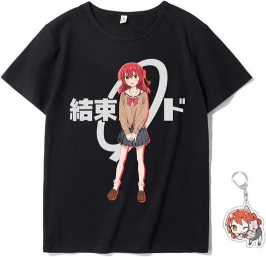 [EIUBCO] ぼっちざろっく Tシャツ 子供 大人 カジュアル 半袖 かわいい 春夏 男女兼用 ボッチザロック tシャツ 結束バンド 衣装 ぼっちざろっく グッズ キーホルダー付き