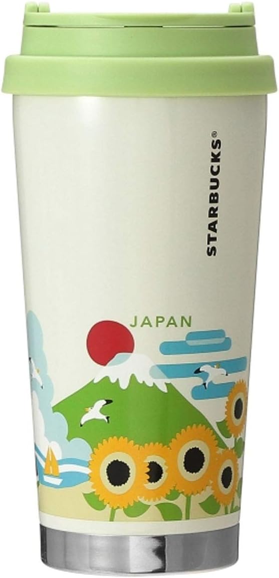 Starbucks Staba You Are Here Collection Stainless Steel Tumbler, Japan Summer 16.1 fl oz (473 ml), Japanese Style, Sunflower, Syringe, Castle, Fireworks, Summer, Mt. Fuji Green, Heat Retention, Cold Insulation, Japan Limited Coffee