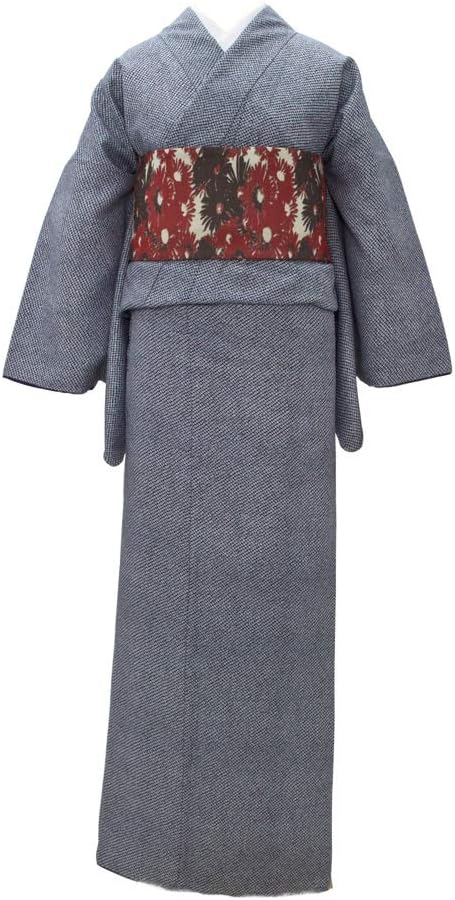 Soubien Women's Ready-to-Wear Kimono, Small Pattern, Pique Pattern, Single Cloth, Washable Kimono, Tailored Size, Size L