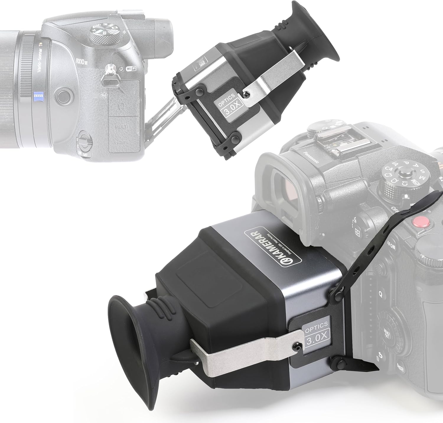 Kamerar CVF-2 LCD Viewfinder 3X Magnifier for 3" and 3.2" LCD Screens for Canon, Nikon, Pentax, Sony DSLR