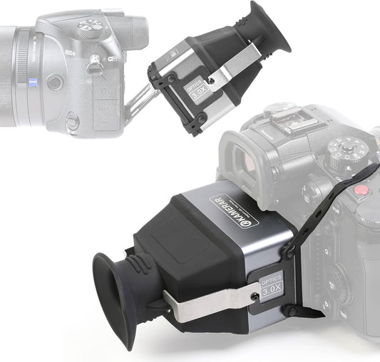 Kamerar CVF-2 LCD Viewfinder 3X Magnifier for 3" and 3.2" LCD Screens for Canon, Nikon, Pentax, Sony DSLR