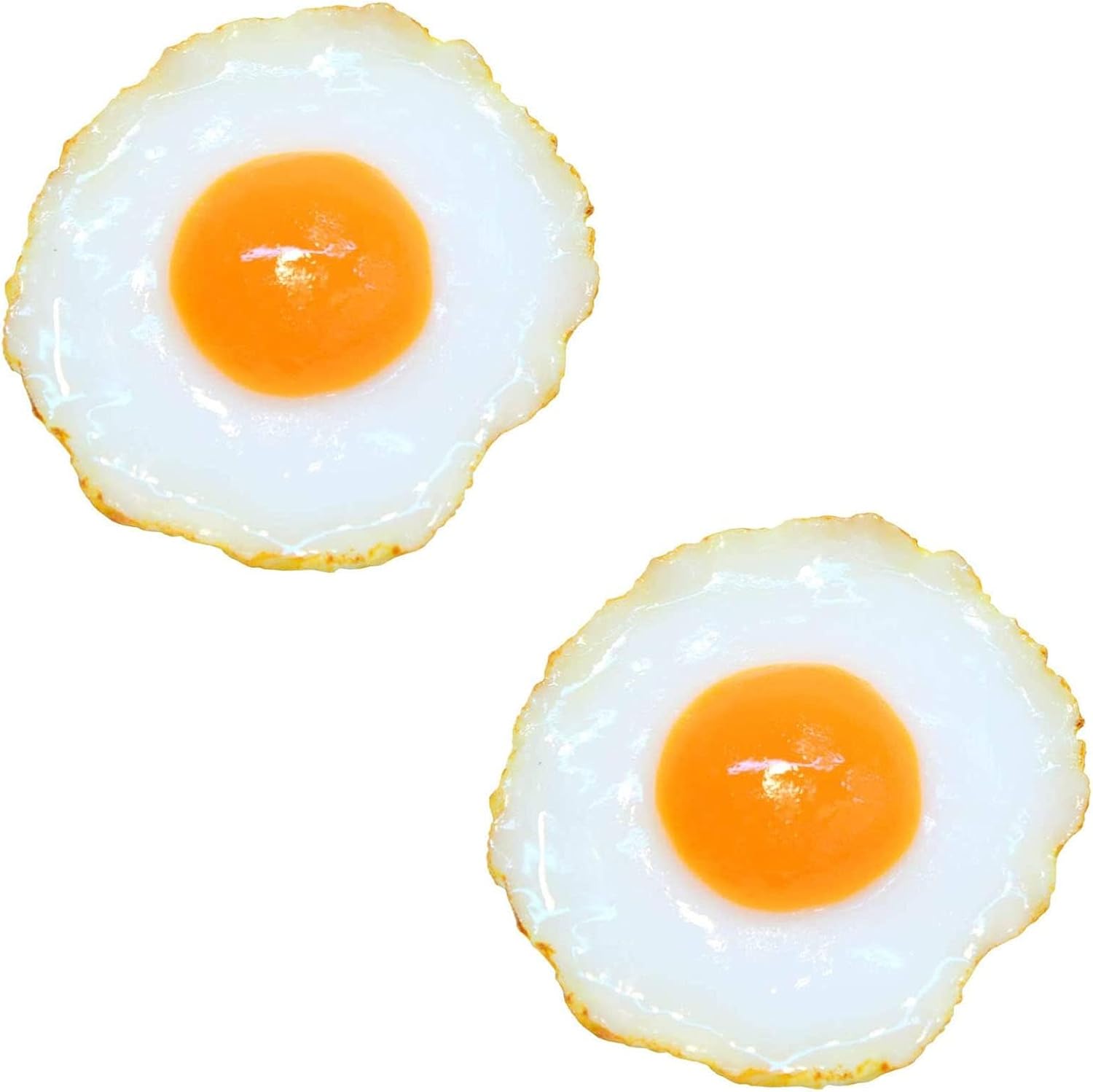 2 pcs sample fried eggs simulation food fried egg food sample realistic model display realistic food sample egg poached egg decor window decoration sketch model fake food model kids toys pretend play