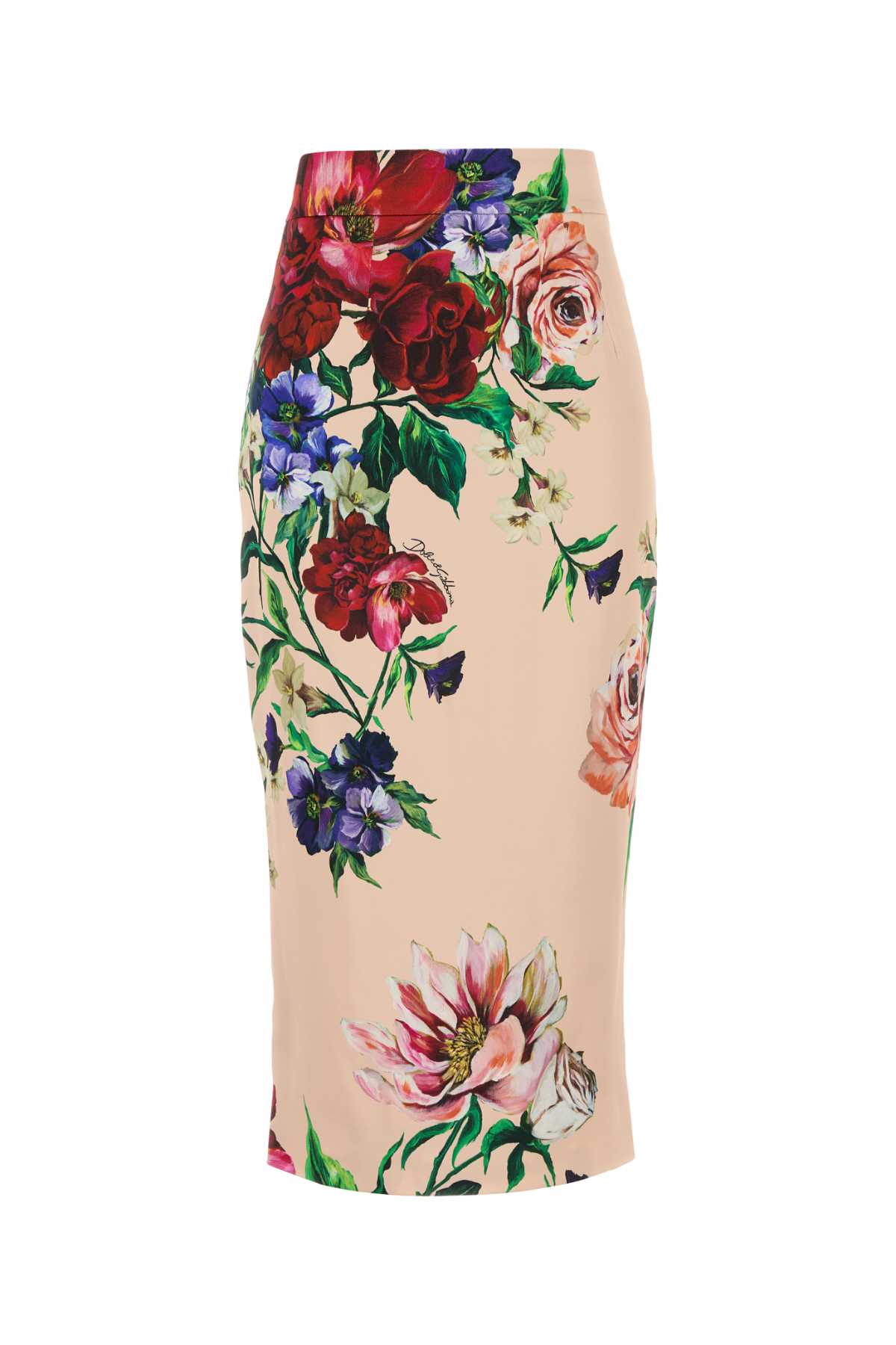 Dolce  Gabbana ドルチェ＆ガッバーナプリントストレッチサテンスカート - Image 1