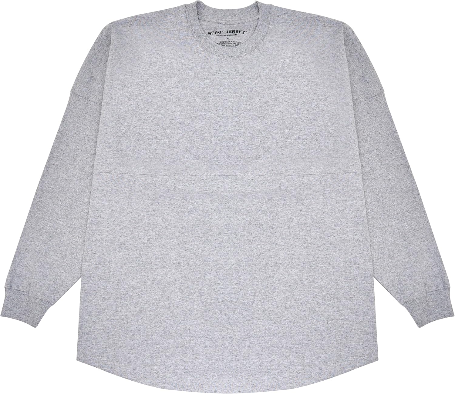 Spirit Jersey Core Essential Jersey, de gran tamaño, unisex, de manga larga, pesado, preencogido, 100% algodón