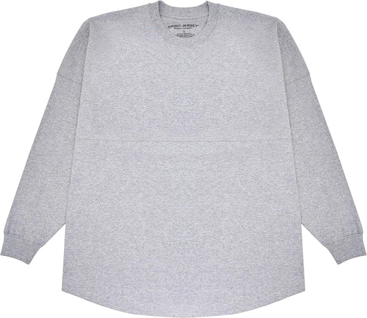 Spirit Jersey Core Essential Jersey, de gran tamaño, unisex, de manga larga, pesado, preencogido, 100% algodón