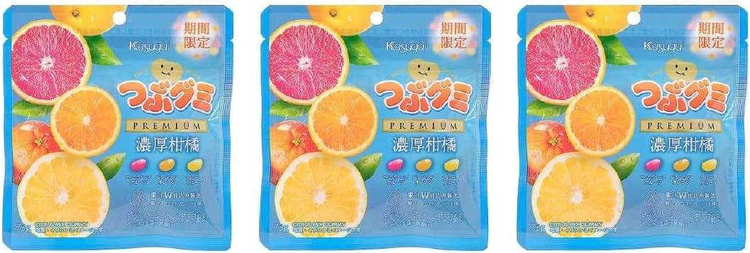 [Trial Experiment] Gumi Premium Thick Citrus 2.6 oz (75 g) x 3 Bags