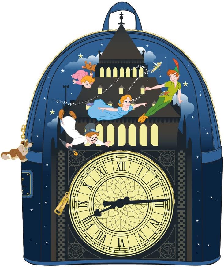 Loungefly Disney Peter Pan Glow Clock Mini Mochila