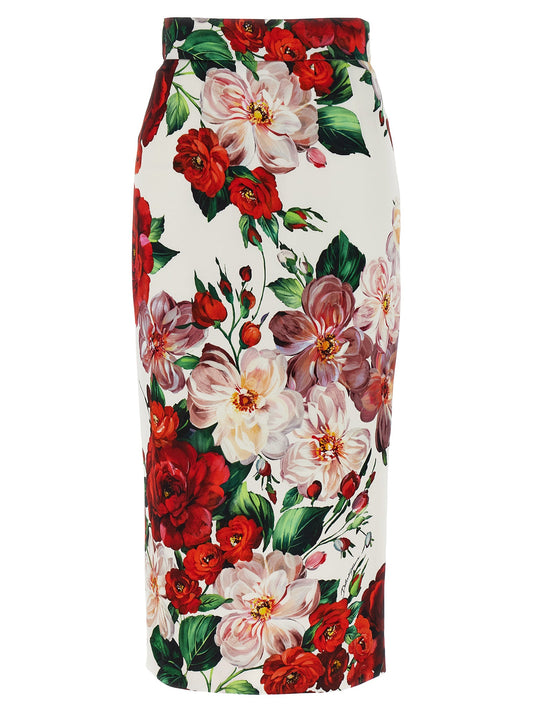 Dolce  Gabbana ドルチェ＆ガッバーナ花柄のロングエットスカート - Image 1