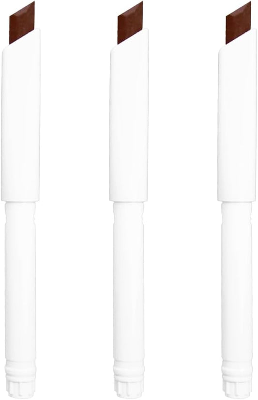 MICHIKO.LIFE 74262 Essence Brow Pencil Refill, Set of 3, Natural Brown (Made in Japan), Michiko Fujiwara with Sharpener, Brush, Focusing on Naginata Shape, Eyebrow Care, Serum Ingredients Formulated