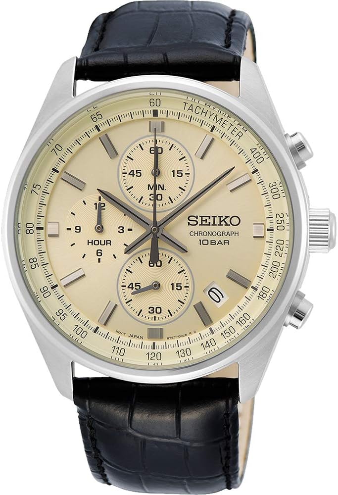 Seiko SSB383P1 Men's Wristwatch, Quartz Chronograph, Classic