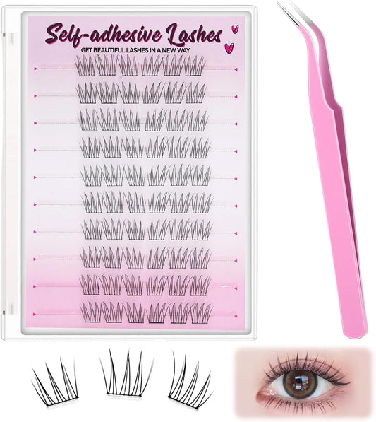 ANICEMOON False Eyelashes, No Glue, No Glue, No Glue, 3D False Eyelashes, No Glue, No Glue, False Eyelashes, For Partial Eyelashes, Self-Adhesive, Easy to Wear, Cute, Natural Bundle, Popular, Durable